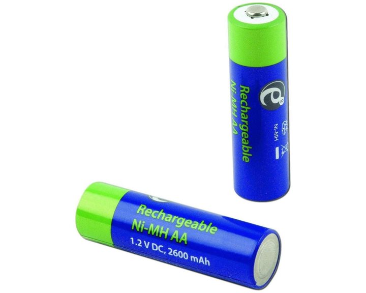 ENERGENIE NI-MH RECHARGEABLE AA BATTERIES 2600MAH 2PCS RETAIL PACK
