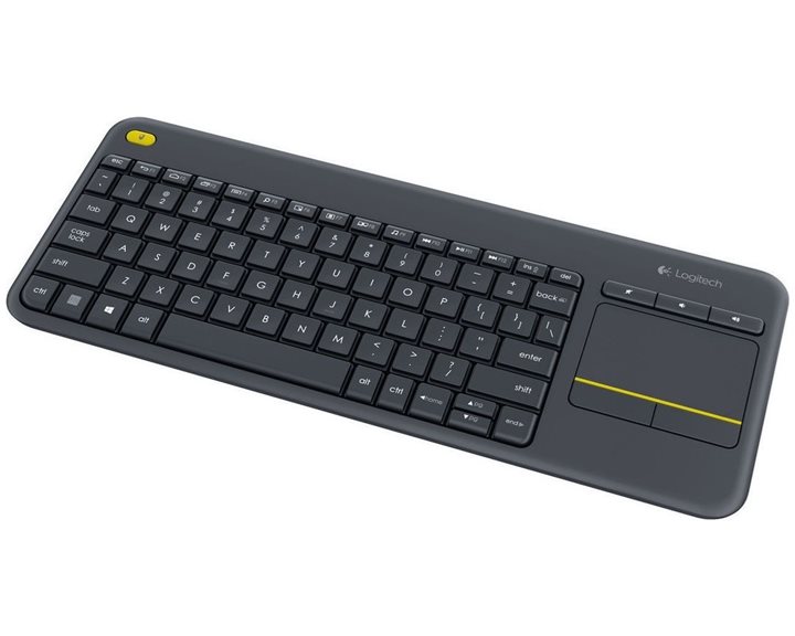 Logitech K400 Plus Ασύρματο Πληκτρολόγιο με Touchpad Αγγλικό US Black (920-007145) (LOGK400)