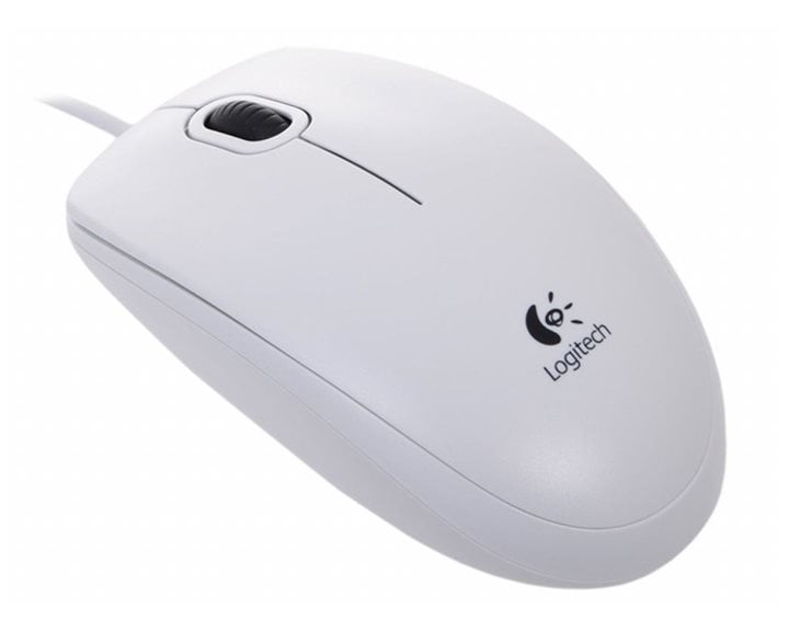 Logitech B100 Optical Mouse (White) (910-003360)