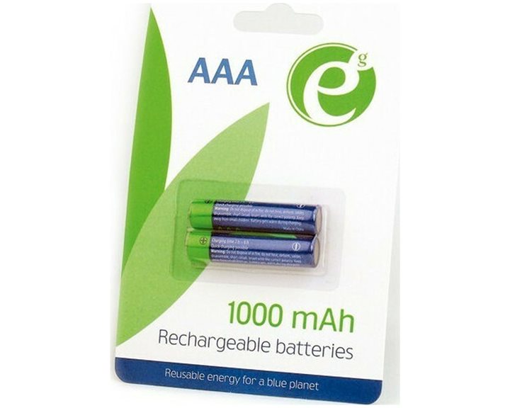 ENERGENIE NI-MH RECHARGEABLE AAA BATTERIES 1000MAH 2PCS RETAIL PACK