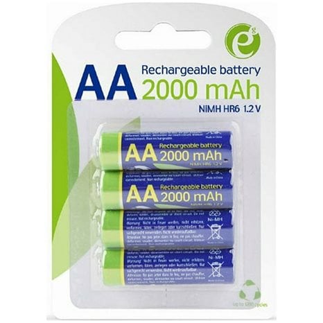 Energenie Rechargeable AA Instant Batteries Ready To Use 2000mAh 4Pcs Retail Pack
