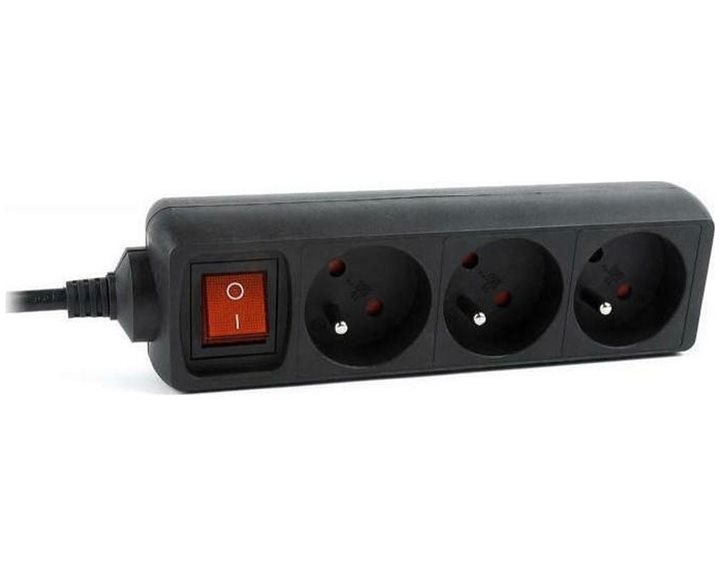 ENERGENIE UPS POWER STRIP 3 SCHUKO SOCKETS FUSED SWITCH 16A C14 0,6M BLACK