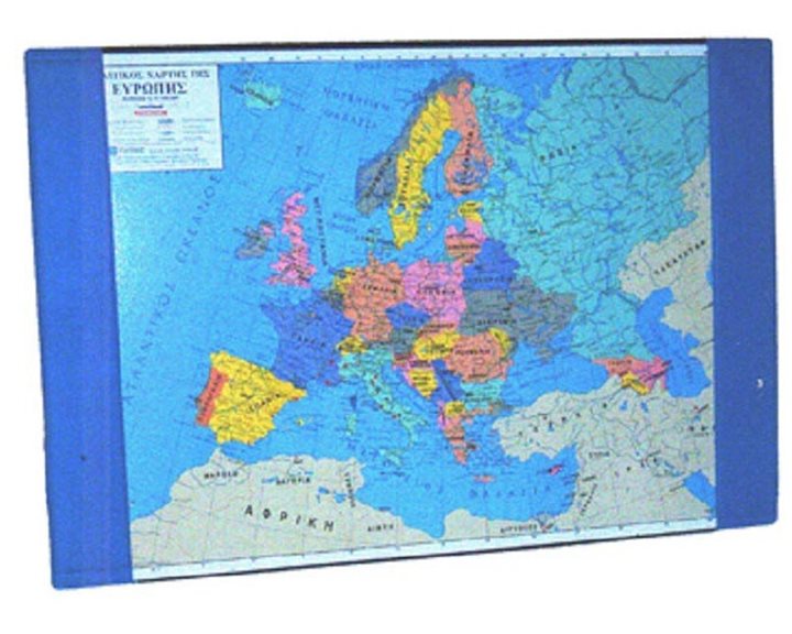 Σουμέν Γραφείου Πλαστικοποιημένο 68χ43 Παγκόσμιος Πολιτικός Χάρτης
