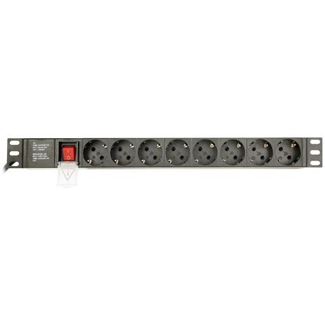 ENERGENIE PDU 8 SCHUKO SOCKETS 1U 10A C14 PLUG 3M 