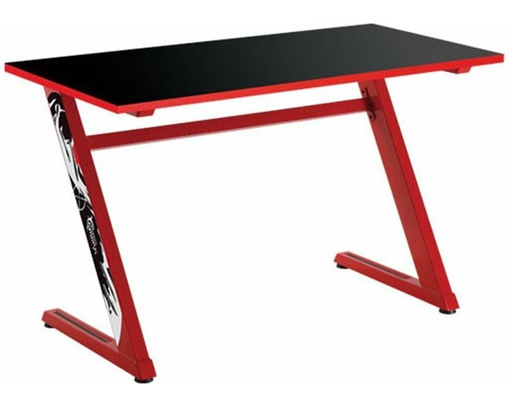 WHITE SHARK GAMING Z-SHAPED DESK FRAME WITH DESKTOP BOARD BLACK RED