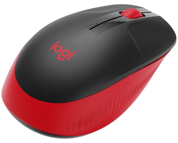 Logitech M190 Full-Size Wireless Mouse Red (910-005908)
