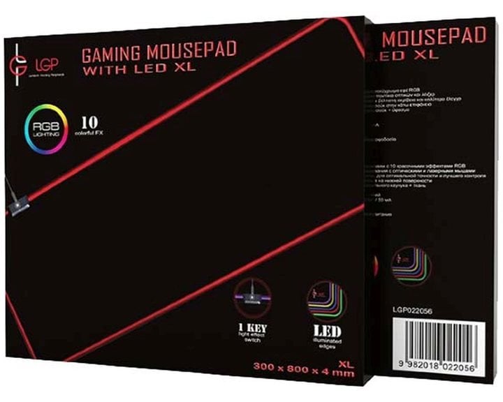 LAMTECH GAMING MOUSEPAD WITH LED FX EXTRA LARGE