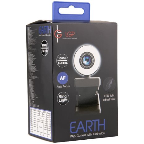 LAMTECH WEB CAMERA 1080P WITH ILLUMINATION 'EARTH'