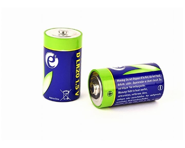 ENERGENIE ALKALINE D-CELL BATTERY 2-PACK