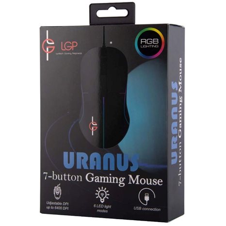Lamtech 7-Button RGB USB Gaming Mouse 6400 DPI 'Uranus'