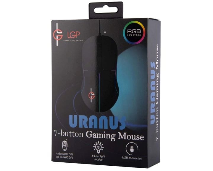 Lamtech 7-Button RGB USB Gaming Mouse 6400 DPI 'Uranus'