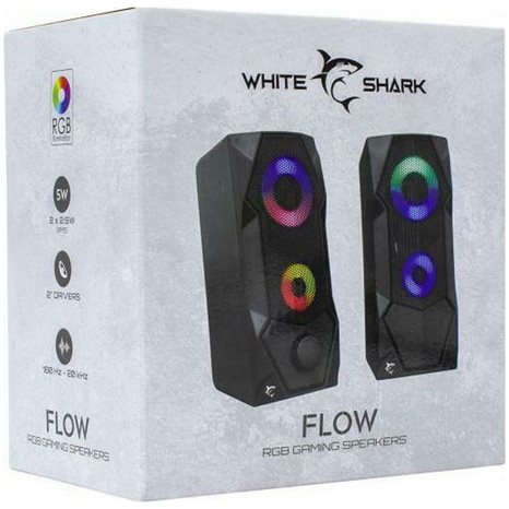 WHITE SHARK RGB SPEAKER 2.0 FLOW