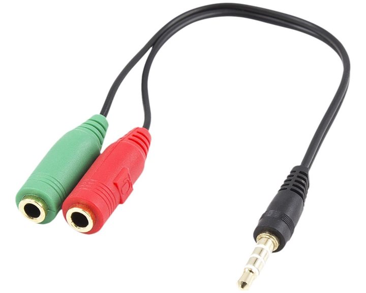 WHITE SHARK HEADSET CABLE 3,5mm x 2F.3pin - 3,5mm M.4pin 0,2m
