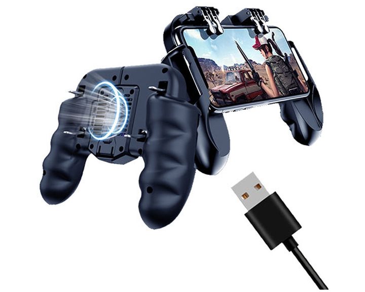 LAMTECH COOLING GAMEPAD 6-FINGER PUBG FOR ANDROID & IOS WITH USB