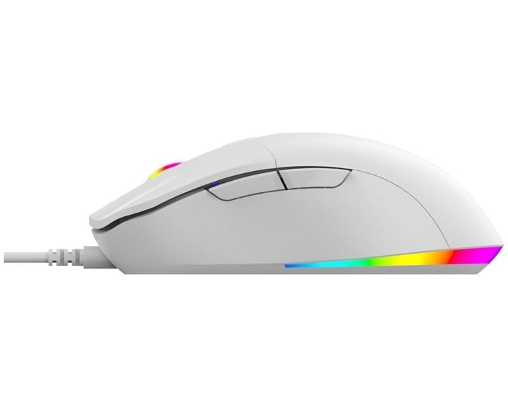 Lamtech RGB Gaming Mouse 6400dpi White 'White Moon'
