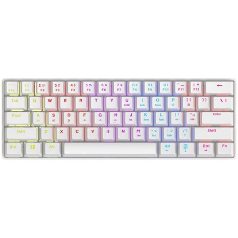 Lamtech RGB Mechanical Gaming Keyboard Blue Switch White With Type-C Port 'Pluto'