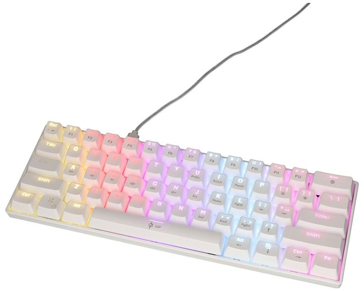 Lamtech RGB Mechanical Gaming Keyboard Blue Switch White With Type-C Port 'Pluto'