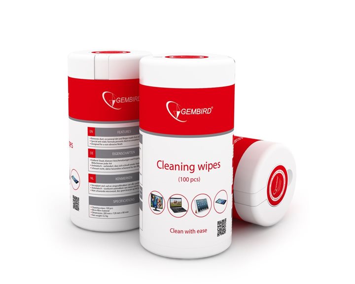 GEMBIRD CLEANING WIPES 100PCS