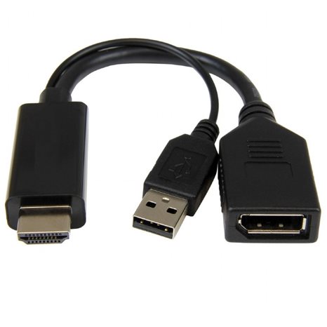 CABLEXPERT ACTIVE 4K HDMI TO DISPLAY PORT ADAPTER BLACK RETAIL PACK