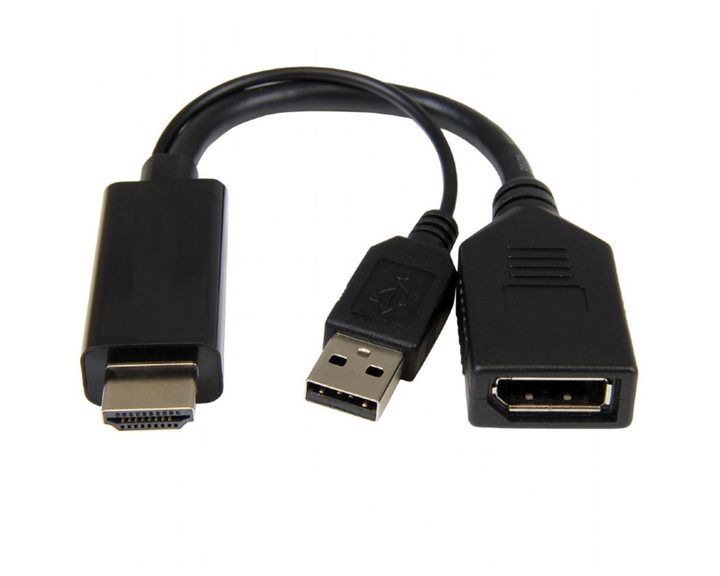 CABLEXPERT ACTIVE 4K HDMI TO DISPLAY PORT ADAPTER BLACK RETAIL PACK