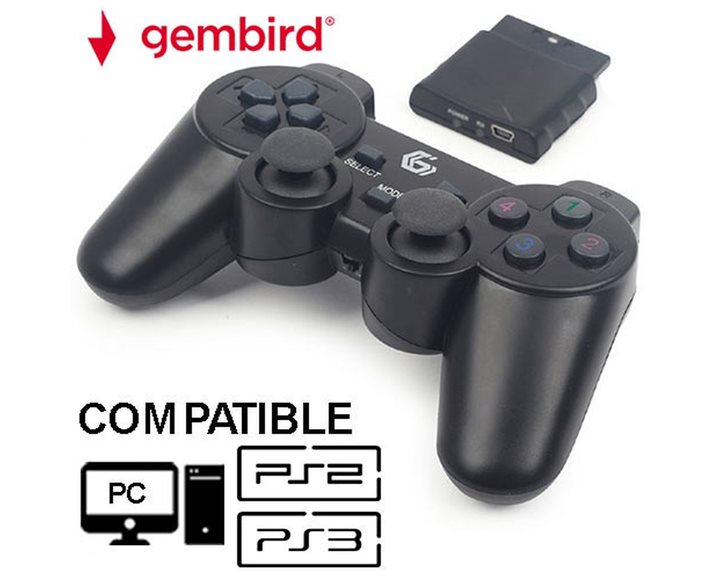 GEMBIRD WIRELESS DUAL VIBRATION GAMEPAD PS2/ PS3 / PC
