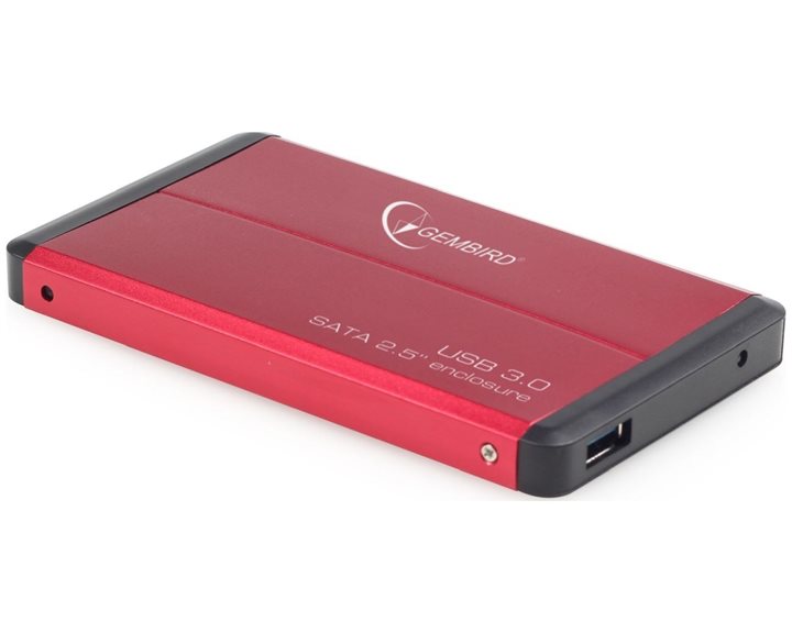 GEMBIRD USB 3.0 2.5'' ENCLOSURE RED