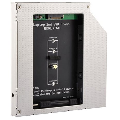 GEMBIRD SLIM 5,25' BAY MOUNTING FRAME FOR NGFF(M.2) SSD MEMMORY CARD 12.7mm HEIGHT