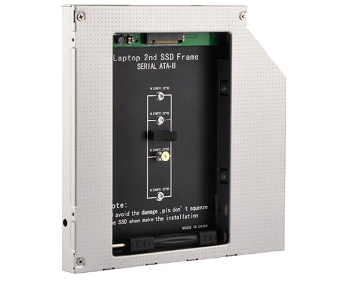 GEMBIRD SLIM 5,25' BAY MOUNTING FRAME FOR NGFF(M.2) SSD MEMMORY CARD 12.7mm HEIGHT