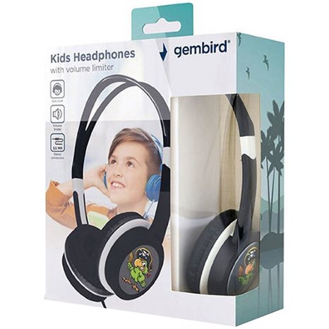 GEMBIRD KIDS HEADPHONES WITH VOLUME LIMITER BLACK