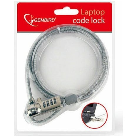 GEMBIRD CABLE LOCK FOR NOTEBOOKS (4-DIGIT COMBINATION)