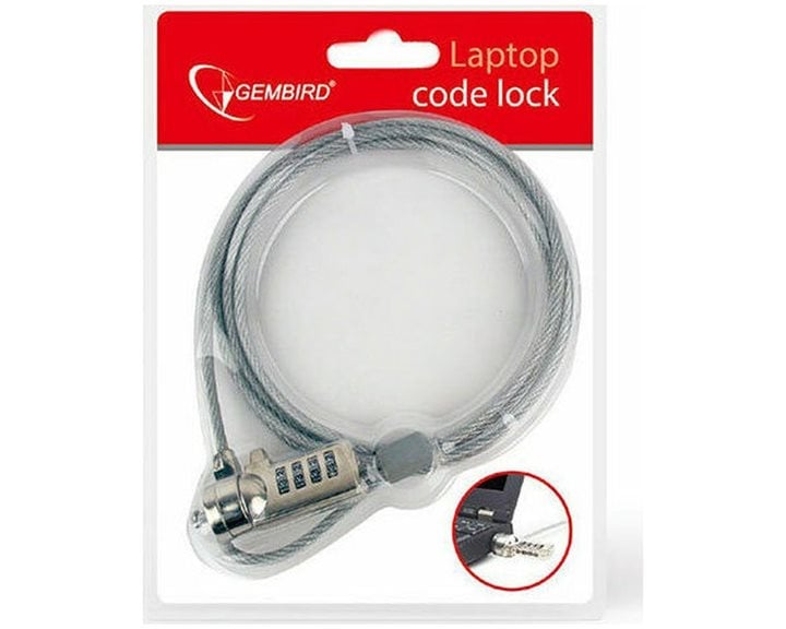 GEMBIRD CABLE LOCK FOR NOTEBOOKS (4-DIGIT COMBINATION)