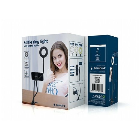 GEMBIRD SELFIE RING LIGHT WITH PHONE HOLDER