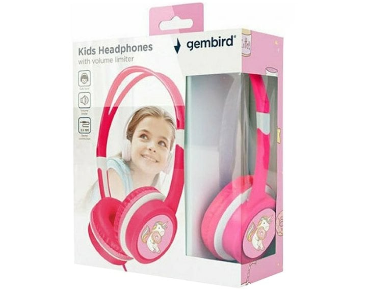 GEMBIRD KIDS HEADPHONES WITH VOLUME LIMITER PINK