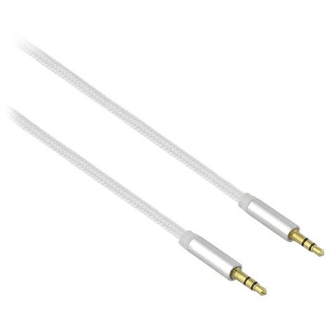 Lamtech Audiocable Braided 1m 3.5mm To 3.5mm White