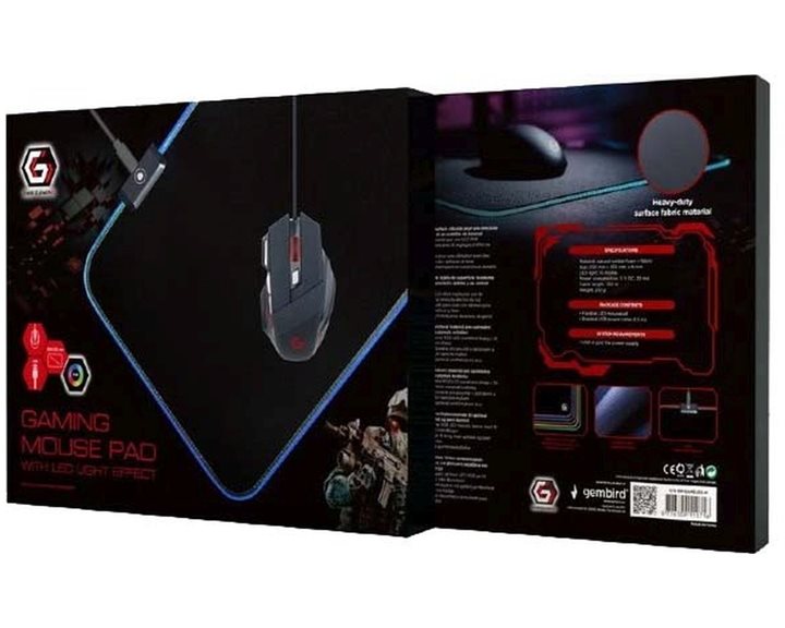 GEMBIRD GAMING MOUSE PAD WITH LED LIGHT FX LARGE 250 x 350