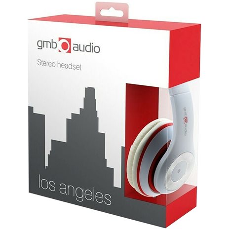 GEMBIRD STEREO HEADSET WITH MIC LOS ANGELES WHITE