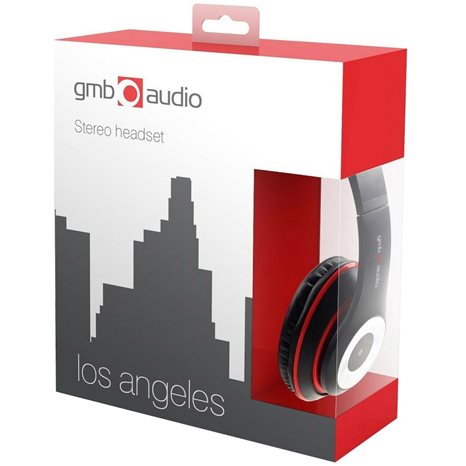 GEMBIRD STEREO HEADSET WITH MIC LOS ANGELES BLACK