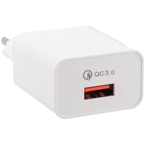 Lamtech Quick Charger USB3.0 18W With Micro USB Cable 1m White