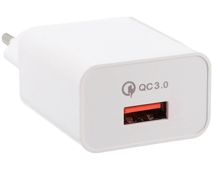 Lamtech Quick Charger USB3.0 18W With Micro USB Cable 1m White