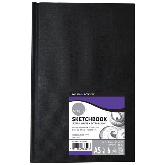 Simply Sketchbook Extra White Hardback A5 100g 110φύλλα 481150500