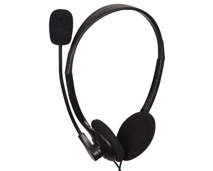 GEMBIRD STEREO HEADSET WITH VOLUME CONTROL BLACK