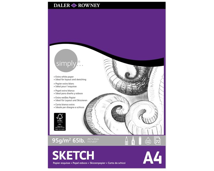 Μπλοκ Simply A4 Sketch Pad 95γρ. 72φ. 434935400