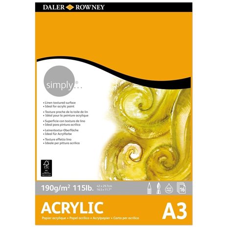 Simply Pad Ακρυλικό A3 190gsm 16 Φύλλα 436731300