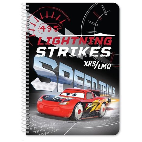 Τετράδιο Σπιράλ 17x25 2 Θεμάτων 60 Φύλλων Cars