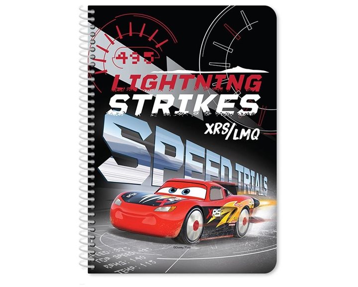 Τετράδιο Σπιράλ 17x25 2 Θεμάτων 60 Φύλλων Cars