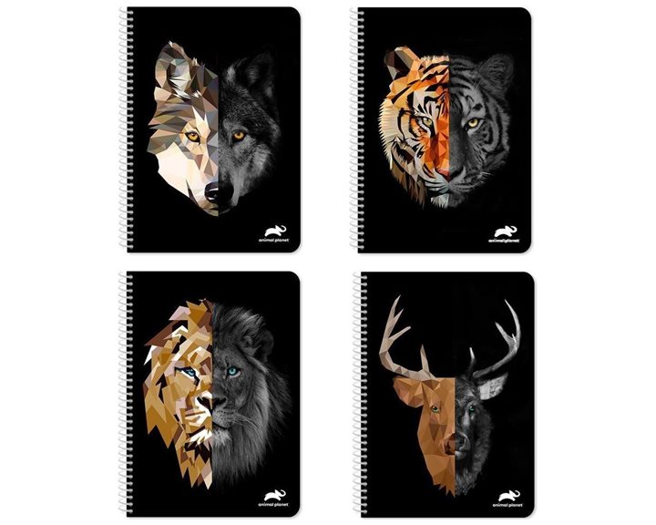 Τετράδιο Σπιράλ 17x25 3 Θεμάτων 90 Φύλλων Animal Planet