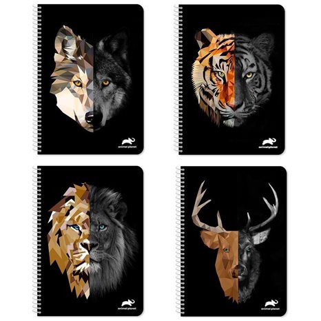 Τετράδιο Σπιράλ 17x25 2 Θεμάτων 60 Φύλλων Animal Planet