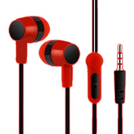LAMTECH HANDSFREE WITH MIC 3,5MM JACK RED