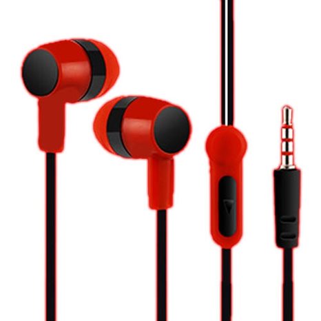 Lamtech Handsfree With Mic 3,5mm Jack Red