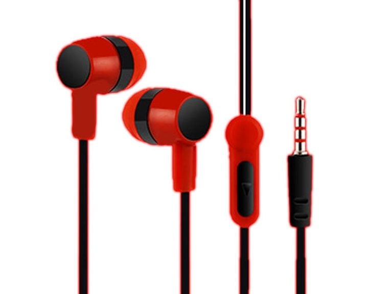 Lamtech Handsfree With Mic 3,5mm Jack Red